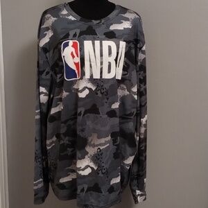 NBA camo long sleeve pullover shirt lightweight Sz XL